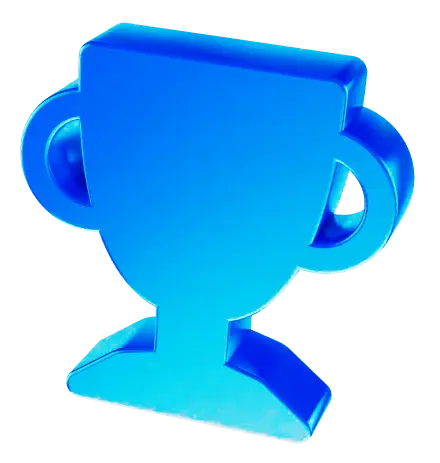 Trophäe in blau