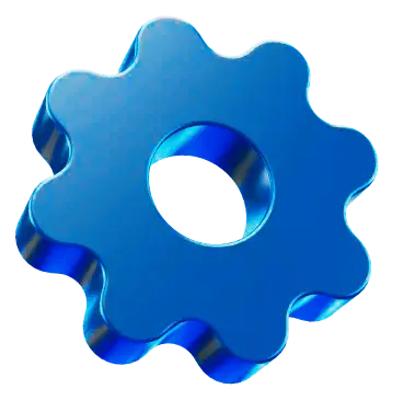 Einstellungen in blau