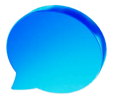 Chat-Logo in blau